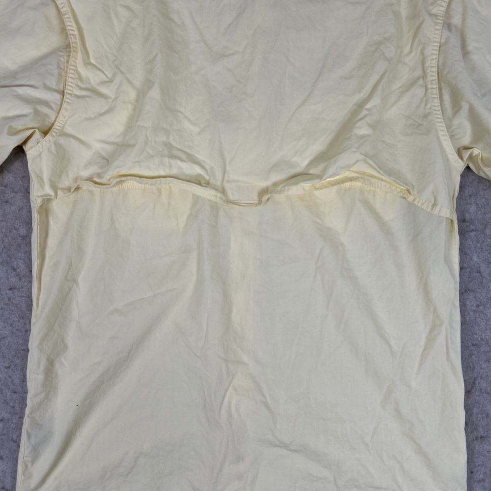 Bimini Bay Outfitters Mens Yellow Short Sleeve Button Up Fishing Shirt Size M - Picture 8 of 9